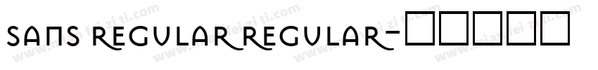 sans regular regular字体转换